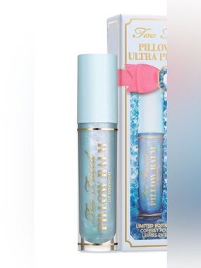 Too Faced Pillow Balm Lip Treatment - Light Blue with Gold Accents